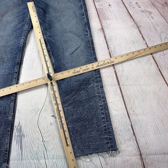 Hudson Women's Jeans Sz 28 Blue Holly MBL Distressed  Raw Hem Mid-Rise 26L - Picture 11 of 14